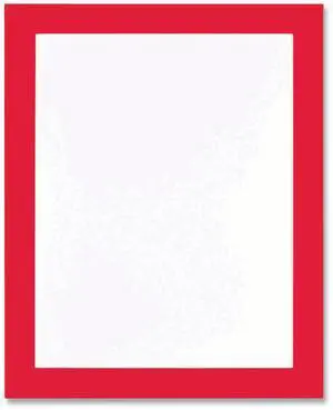 Deflecto Self Adhesive Sign Holders 13 x 19 Clear Red Border 2/Pack 68886R
