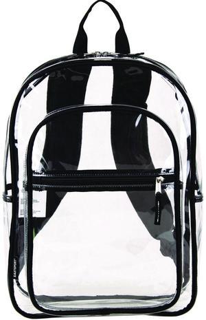 Clear with Color Trim Backpack 11.5" x 5" x 16.5" Clear/Black 190991EDBLK