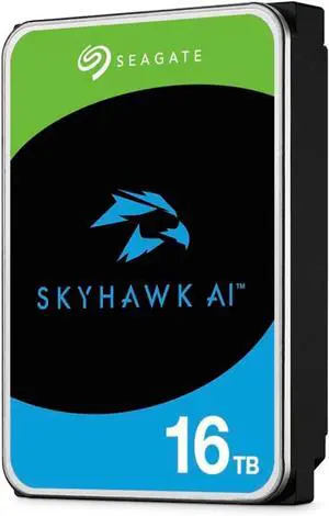 Seagate Skyhawk AI SATA III 3.5" Internal Hard Drive - 16TB, Single, 512MB Cache (ST16000VE004)