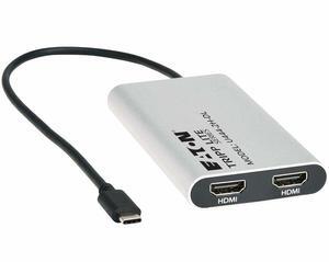 Tripp Lite series USB-C Adapter, Dual Display, 100W PD Passthrough, Silver
