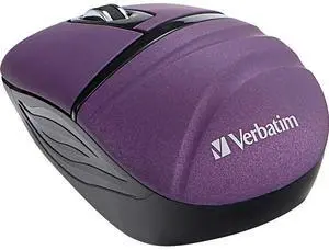 Verbatim Wireless Mini Travel Mouse, Commuter Series - Purple