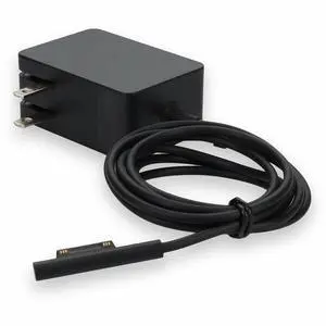 AddOn Microsoft LAC-00001 Compatible 24W 12V at 2.0A Black Magnetic Tip Laptop Power Adapter and Cable