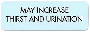 Veterinary Medication Instruction Labels May Increase Thirst and Urination 1.5 x 0.5 Blue 500 Labels 35332