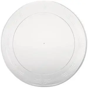 Designerware Plastic Plates 9" dia Clear 10/Pack 18 Packs/Carton WNADWP9180