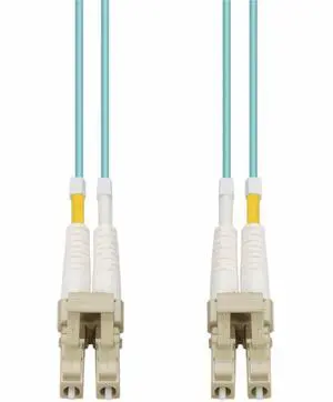 AddOn 3.5m LC to LC Aqua OM4 Duplex OFNR Riser-Rated Fiber Patch Cable