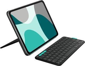 Logitech Flip Folio, Keyboard Case for iPad Pro 11-inch (M4) & iPad Air 11-inch (M2 & M3)(5th Gen - 2024) - Protective & Stowable Bluetooth Keyboard Case, Multi-Device - Midnight Black