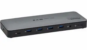 Eaton Tripp Lite Series USB-C Universal Triple Display 4K Dock - HDMI and DisplayPort USB 3.2 Gen 1/Gen 2 Hub GbE - 100W PD Charging  U442-DOCK24DL3A