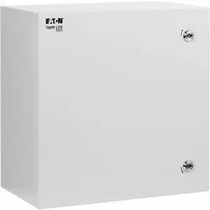 Eaton Tripp Lite Series SmartRack Outdoor Industrial Enclosure with Lock NEMA 4 Surface Mount Metal Construction 18 x 18 x 6 in. Gray