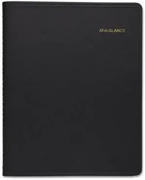 AT-A-GLANCE® Triple View 2026 Weekly Monthly Appointment Book, Black, Large, 8 1/4" x 11"