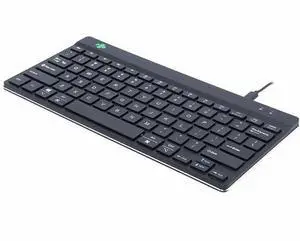R-Go Compact Break Wired USB-C Ergonomic Keyboard Black RGOCOUSWDBL
