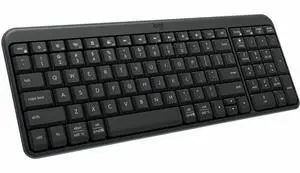 Logitech K250 Bluetooth Keyboard with Numpad Easy Connectivity Compact Wireless Keyboard made with Recycled Plastic Spill-Resistant comfortable Keys Graphite 920013442