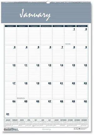 House of Doolittle Recycled Bar Harbor Wirebound Monthly Wall Calendar 8.5x11 2026