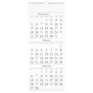 At-A-Glance Three-Month Reference Wall Calendar 12x27 2026 SW11528