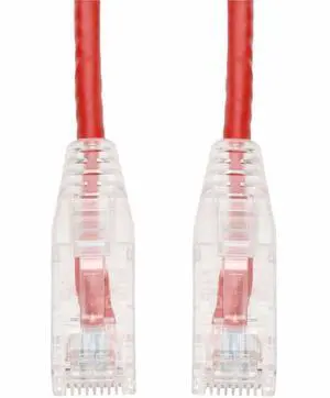 AddOn 10ft Red CAT 6 Slim PVC Ethernet Cable Snagless Clear-Claw RJ-45 M/M