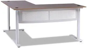 Alera ALEWSL5959WB L-Shaped Writing Desk - 59.05" x 59.05" x 29.53" - Beigewood/White