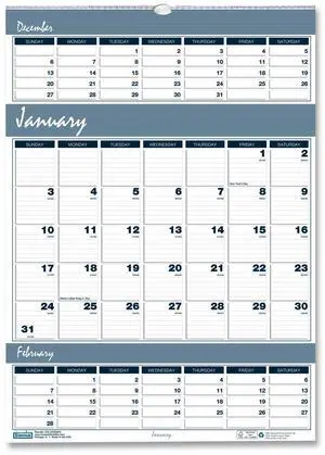 House of Doolittle Bar Harbor Three-Month Wall Calendar 12x17 2026