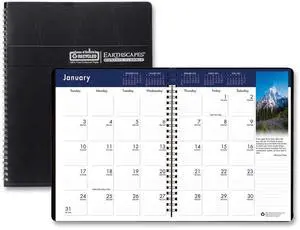 House of Doolittle Earthscapes Full-Color Monthly Planner 11x8.5 Black 2026