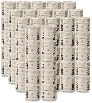 American Paper Recycled One-Ply Bathroom Tissue Septic Safe 80 Rolls/Ctn EB1240