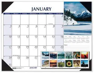 House of Doolittle Earthscapes Scenic Desk Pad Calendar 18.5 x 13 2026