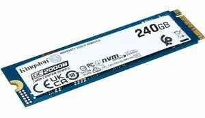 Kingston DC2000B 240 GB Solid State Boot Drive M.2 2280 Internal PCI Express NVMe PCI Express NVMe 4.0 x4 Server Data Center Device Supported 0.4 DWPD 175 TB TBW 5 Year Warranty SEDC2000BYM8240G