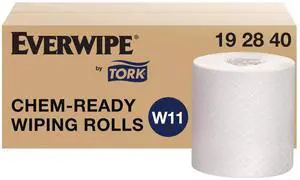 Chem-Ready Wiping Rolls 1-Ply 12 x 5.25 White 180 Sheets 6 Rolls/Carton 192840