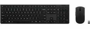 Lenovo Professional Wireless Rechargeable Combo Keyboard and Mouse -US English - USB Type A Scissors Wireless Bluetooth/RF 2.40 GHz Keyboard - English (US) - Gray - USB Type A Wireless Bluetooth/RF Mo Lenovo Professional Wireless Rechargeable Combo Keyboard and Mouse -US English - USB Type A Scissors Wireless Bluetooth/RF 2.40 GHz Keyboard - English (US) - Gray - USB Type A Wireless Bluetooth/RF Mo