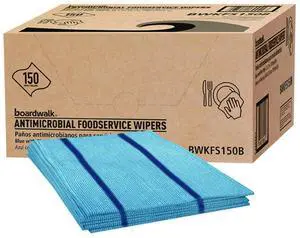 Antimicrobial Foodservice Wipers 1-Ply 12 x 21 Blue 150/Carton 3283