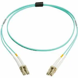 Eaton Tripp Lite Series 10Gb/40Gb/100Gb Duplex Multimode 50/125 OM4 LSZH Fiber Patch Cable LC/LC Aqua 1M 3.3 ft. TAA