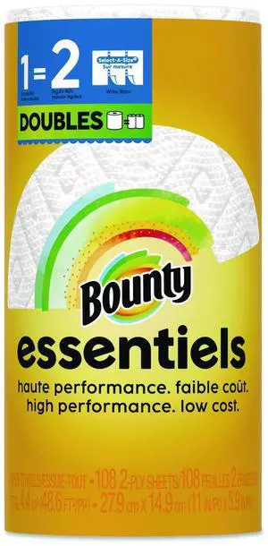 Essentials Select-A-Size Kitchen Roll Paper Towels 2-Ply 108 Sheets/Roll 24 Rolls/Carton 80810311