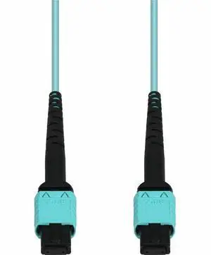 AddOn 12m MPO/UPC to MPO/UPC Aqua OM4 OFNP Plenum-Rated Fiber Patch Cable