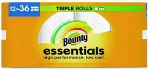 Essentials Select-A-Size Kitchen Roll Paper Towels 2-Ply 5.9 x 11 White 162 Sheets/Triple Roll 12 Rolls/Carton 80811697