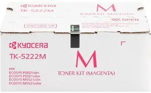 Kyocera TK-5222M Original Standard Yield Laser Toner Cartridge Magenta 1 Each
