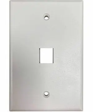 Tripp Lite Safe-IT Single-Gang Keystone Wall Plate Antibacterial Ivory Matte