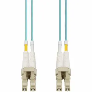 AddOn 1.5m LC to LC Aqua OM4 Duplex OFNR Riser-Rated Fiber Patch Cable