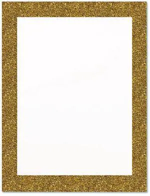 Glitter Poster Board 22" x 28" Heavyweight White with Gold Border 25/Pack 24448M