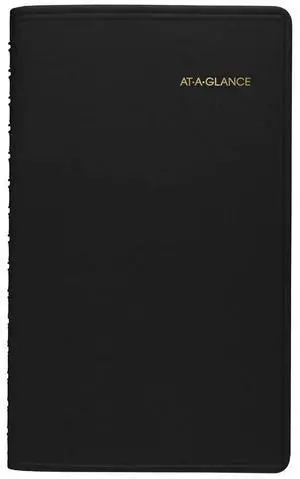 AT-A-GLANCE® 2026 Weekly Appointment Book Planner, Black, Small, 5" x 8"