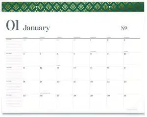 WorkStyle Monthly Desk Pad Calendar 21.75 x 17 White Sheets Teal Headband/Clear Corners 12-Month Jan-Dec: 2026 1606704 WorkStyle Monthly Desk Pad Calendar 21.75 x 17 White Sheets Teal Headband/Clear Corners 12-Month Jan-Dec: 2026 1606704