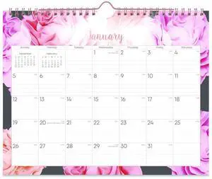 Joselyn Monthly Wall Calendar Floral Artwork 11 x 8.75 White/Multicolor Sheets 12-Month Jan to Dec: 2026 147480