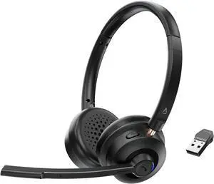 Creative Chat Wireless On-Ear Headset with Noise-Cancelling Boom Mic