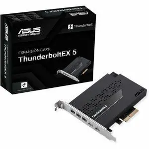 Asus ThunderboltEX 5 PCI Express 4.0 x4 15 GB/s Desktop Keyboard Mouse Monitor Plug-in Card 3 USB Port 1 Thunderbolt Port 1 USB 2.0 Port PC THUNDERBOLTEX5