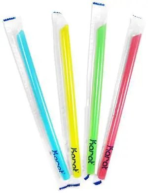 Karat 9" Boba Straws Individually Wrapped Assorted Colors 1600Ct C9060S