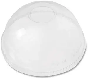 PET Lids Dome Lid Fits 12 oz to 24 oz Cold Cups Plastic Clear 1000/Carton CKDL626