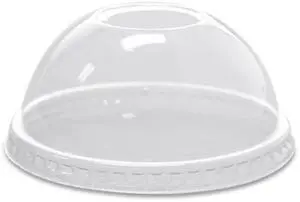 PET Lids Dome Lid Fits 8 oz to 10 oz Cold Cups Plastic Clear 1000/Carton CKDL78