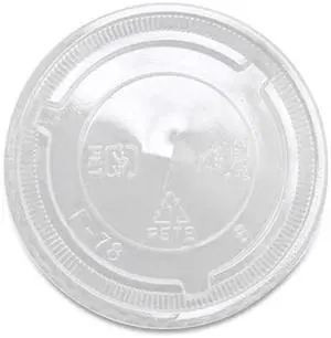 PET Lids X Straw Hole Fits 8 oz to 10 oz Cold Cups Plastic Clear 1000/Carton CKC78TS