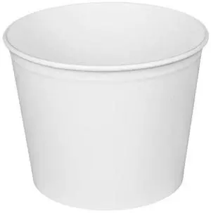 Food Bucket 85 oz 7.36" Diameter x 6" h White Paper 180/Carton CFB85W
