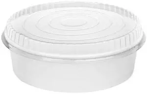 Plastic Lid for Food Bucket for 48 oz Buckets Clear Plastic 270/Carton FPPSBL203OPS
