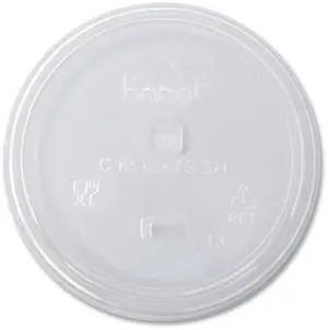 PET Lids Strawless Sipper Fits 12 oz to 24 oz Cold Cups Plastic Clear 1000/Carton CKC626TSSH