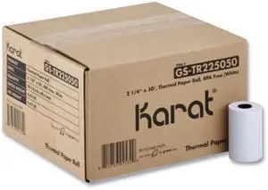 Thermal Paper Rolls 2.25" x 50 ft White 50/Carton GSTR225050
