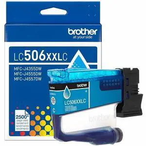 Brother Genuine LC506XXLC Super High Yield Cyan Ink Cartridge (for use with 4355, 4555, and 4557 Printers)