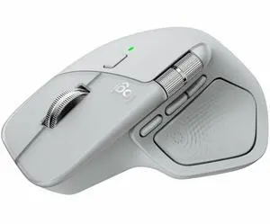 Logitech MX Master 4 Ergonomic Wireless Mouse with Advanced Performance Haptic Feedback Ultra-Fast Scrolling USB-C Charging Bluetooth Windows MacOS pale gray 910007559